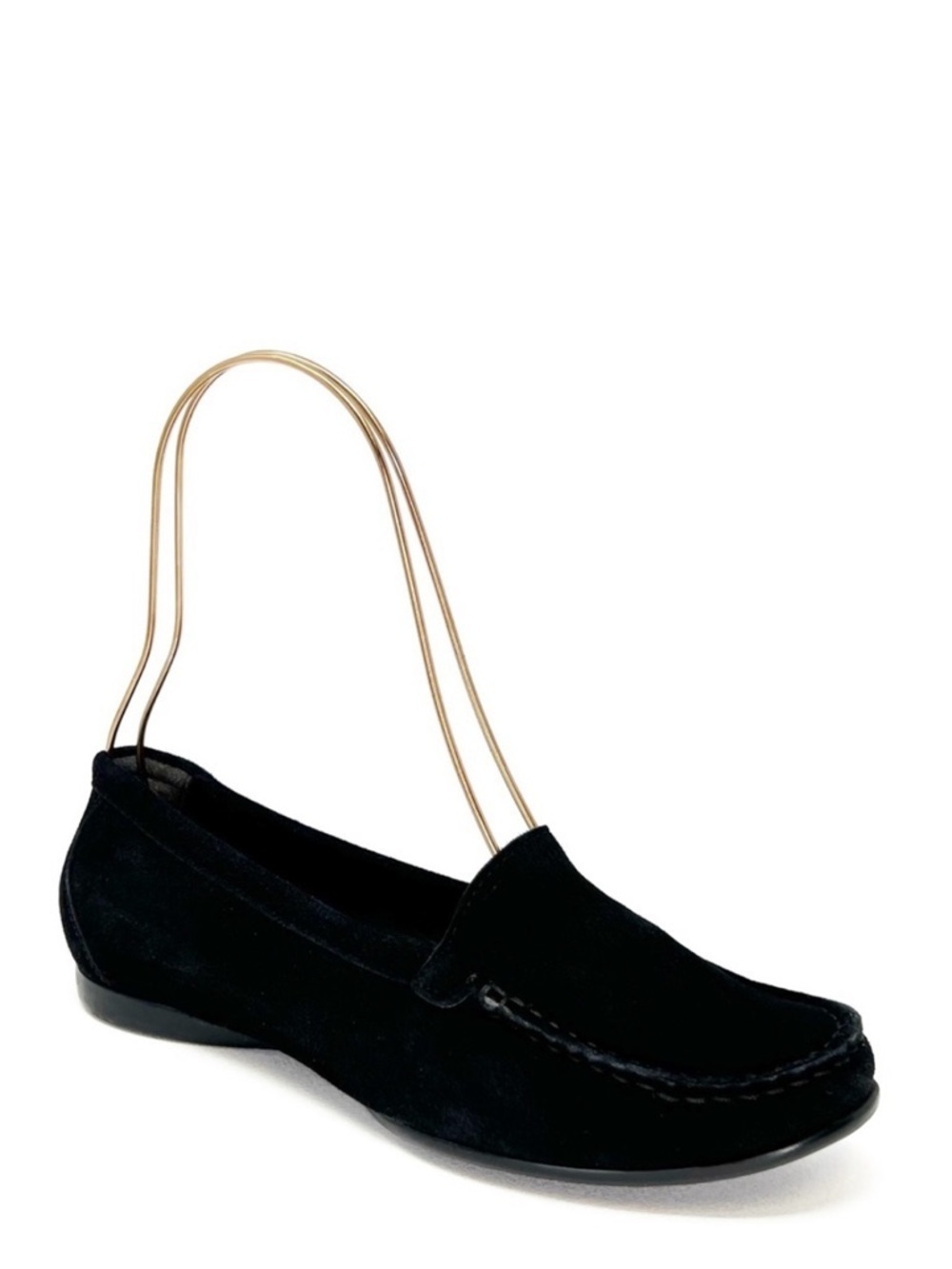 AGL Augusti Leombruni Black Suede Moc Loafers Size 37/7 Moccasins Mocs Shoes agl